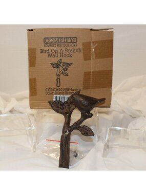 Bird On A Branch Single Wall Hook/Hanger 4.75 x 1.8 x 6" w/screws and anchors